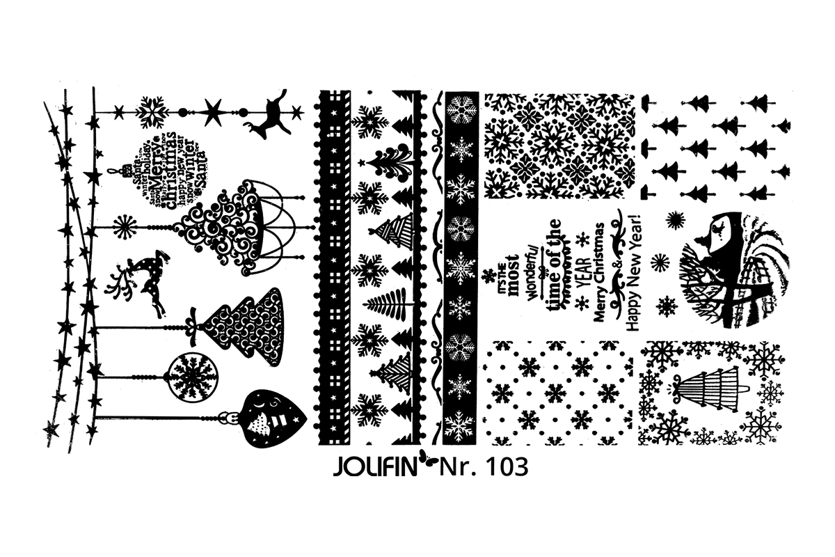 Jolifin Stamping-Schablone Nr. 103