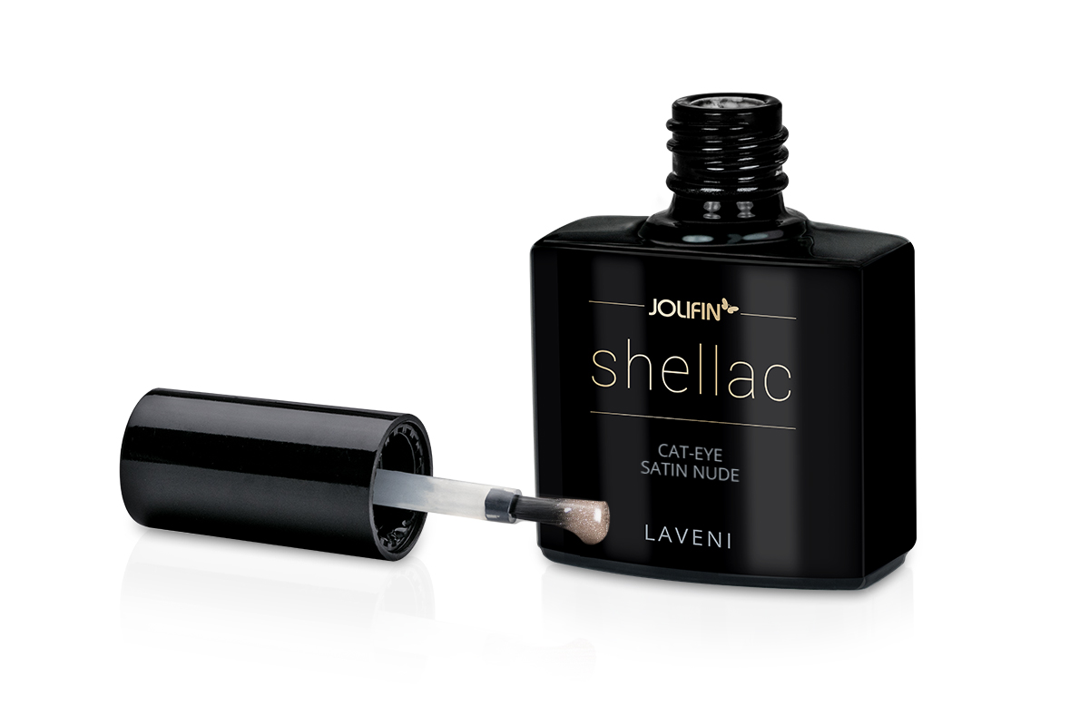 Jolifin LAVENI Shellac - Cat-Eye satin nude 10ml