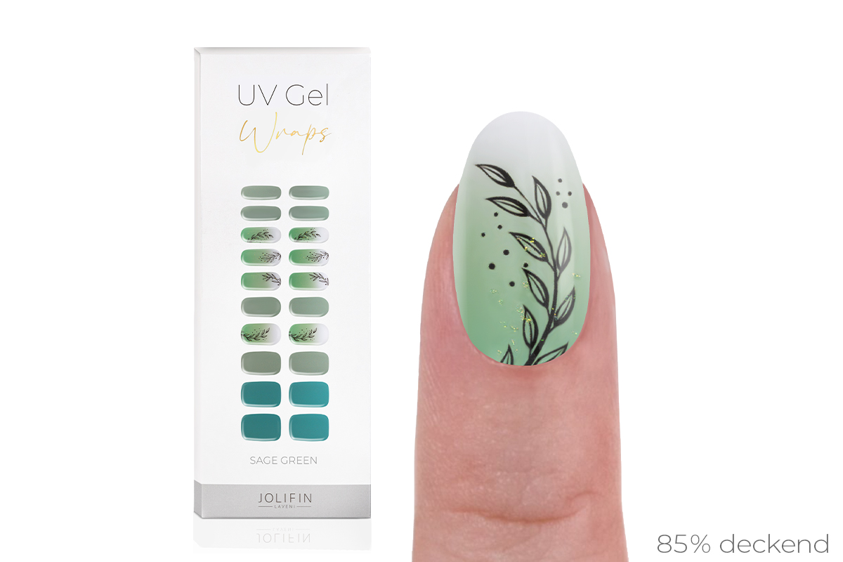 Jolifin LAVENI UV Gel-Wraps - sage green