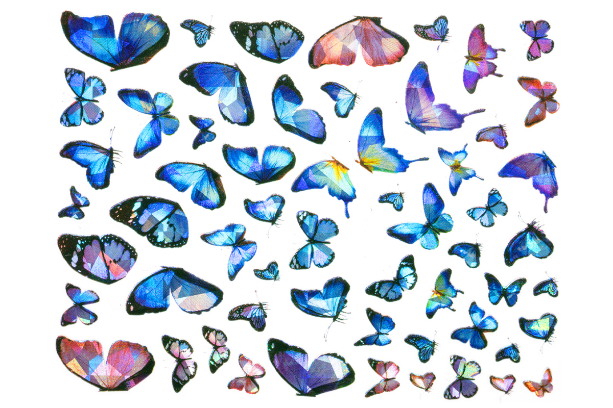 Jolifin LAVENI XL Sticker - Butterfly Hologramm Nr. 7