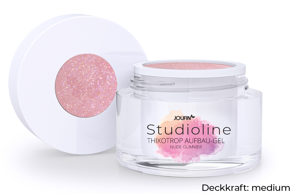 Jolifin Studioline - Thixotrop Aufbau-Gel nude Glimmer 30ml