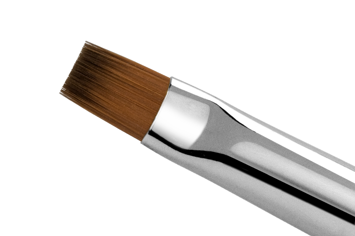 Jolifin White Glitter Gel Brush straight size 6