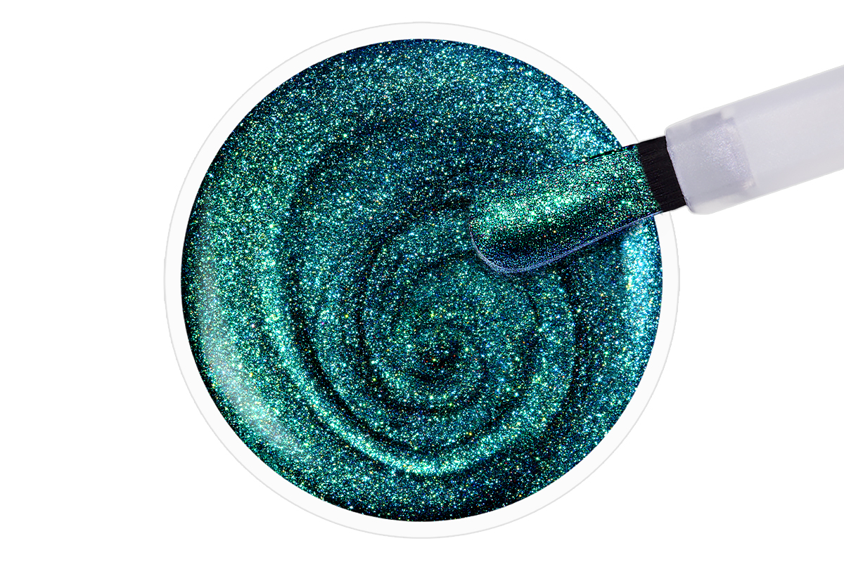Jolifin LAVENI Shellac - Extreme Cat-Eye galaxy blue 10ml