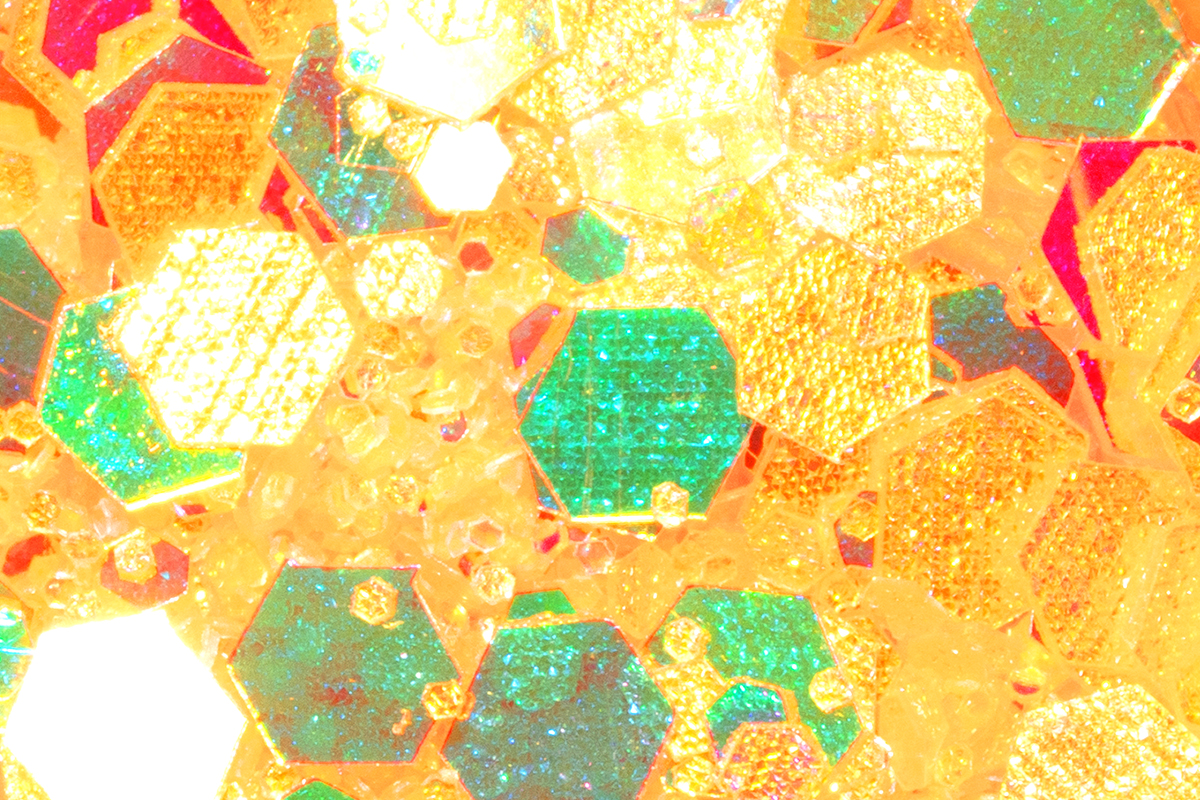 Jolifin Hexagon Glittermix - neon-orange