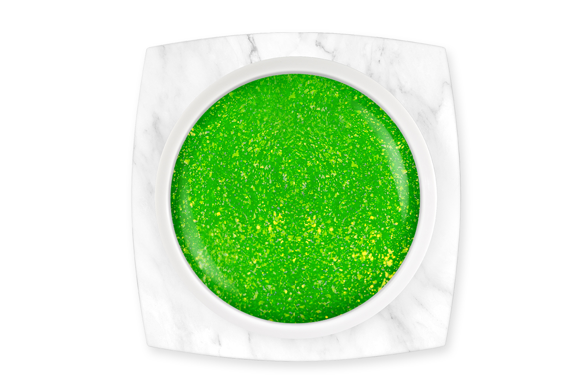 Jolifin LAVENI PRO Farbgel - neon-green Glitter 5ml