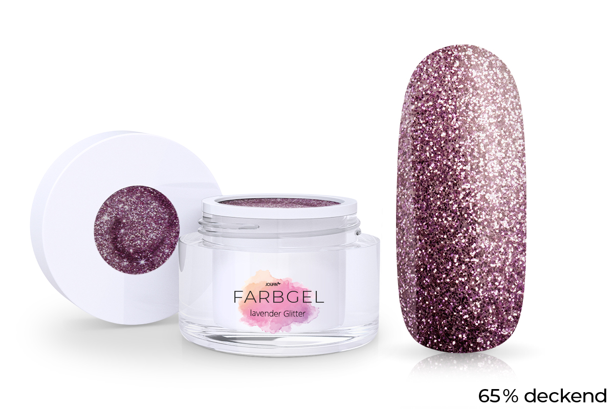 Jolifin Farbgel lavender Glitter 5ml
