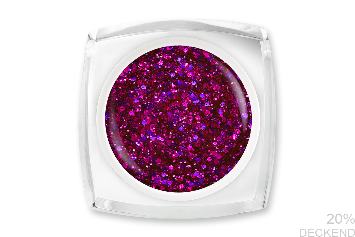 Jolifin LAVENI Farbgel - purple-magenta Glitter 5ml