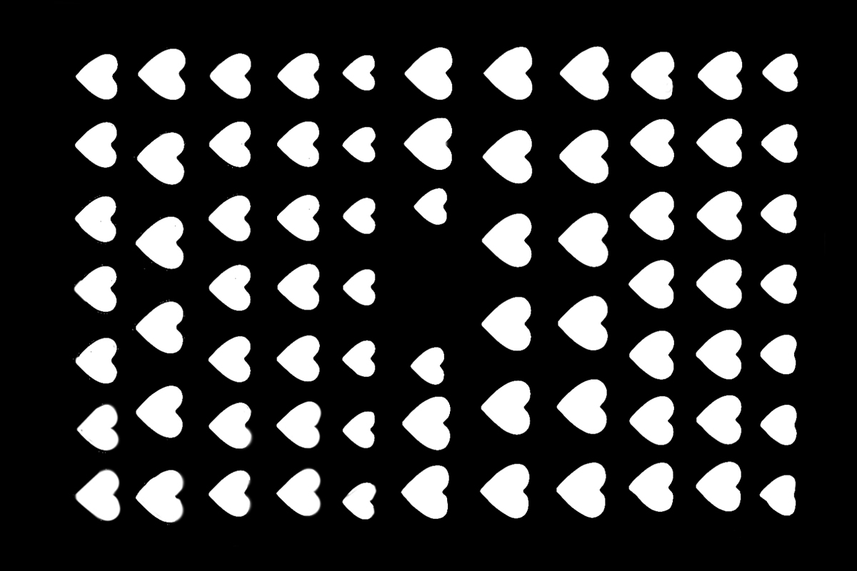 Jolifin LAVENI Nightshine Sticker  - Hearts white