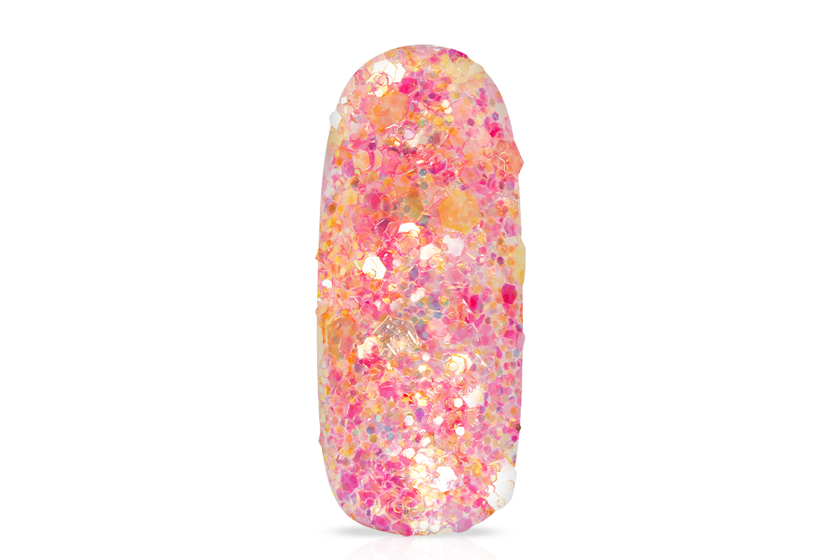 Jolifin Hexagon Glitter - peach fire