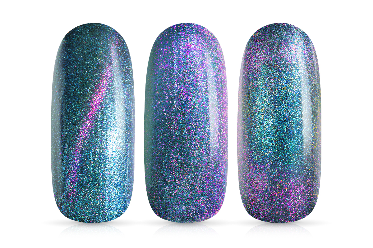 Jolifin LAVENI Shellac - Cat-Eye 9D chameleon purple-ocean 10ml