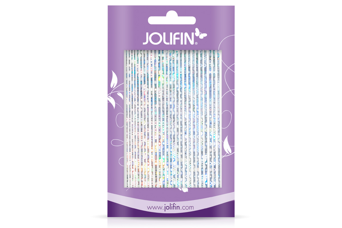 Jolifin Hologramm Sticker - Stripes silver Galaxy