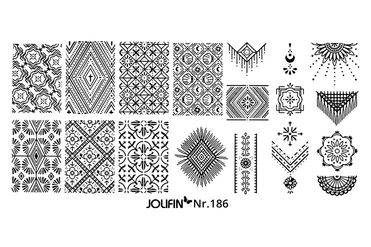 Jolifin Stamping-Schablone - Nr. 186