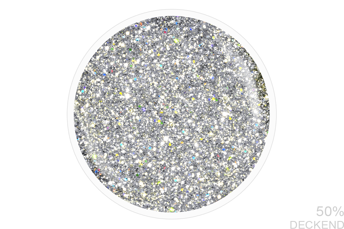 Jolifin LAVENI Shellac - sparkle chrome hologramm silver 10ml