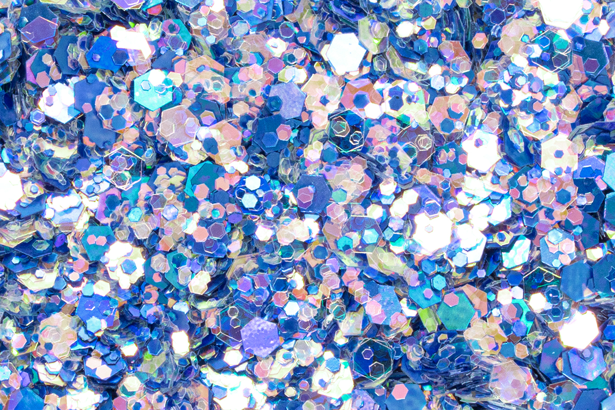 Jolifin LAVENI Sparkle Glitter - hologramm blue