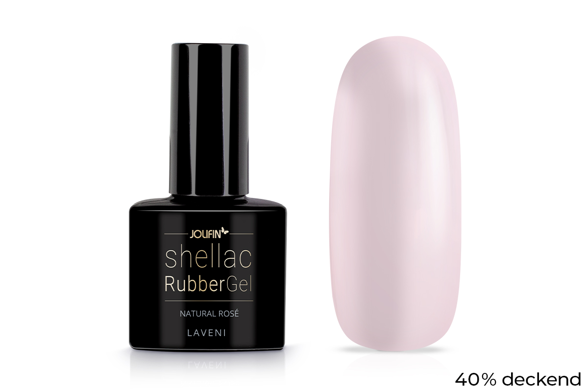 Jolifin LAVENI Shellac RubberGel - natural rosé 10ml