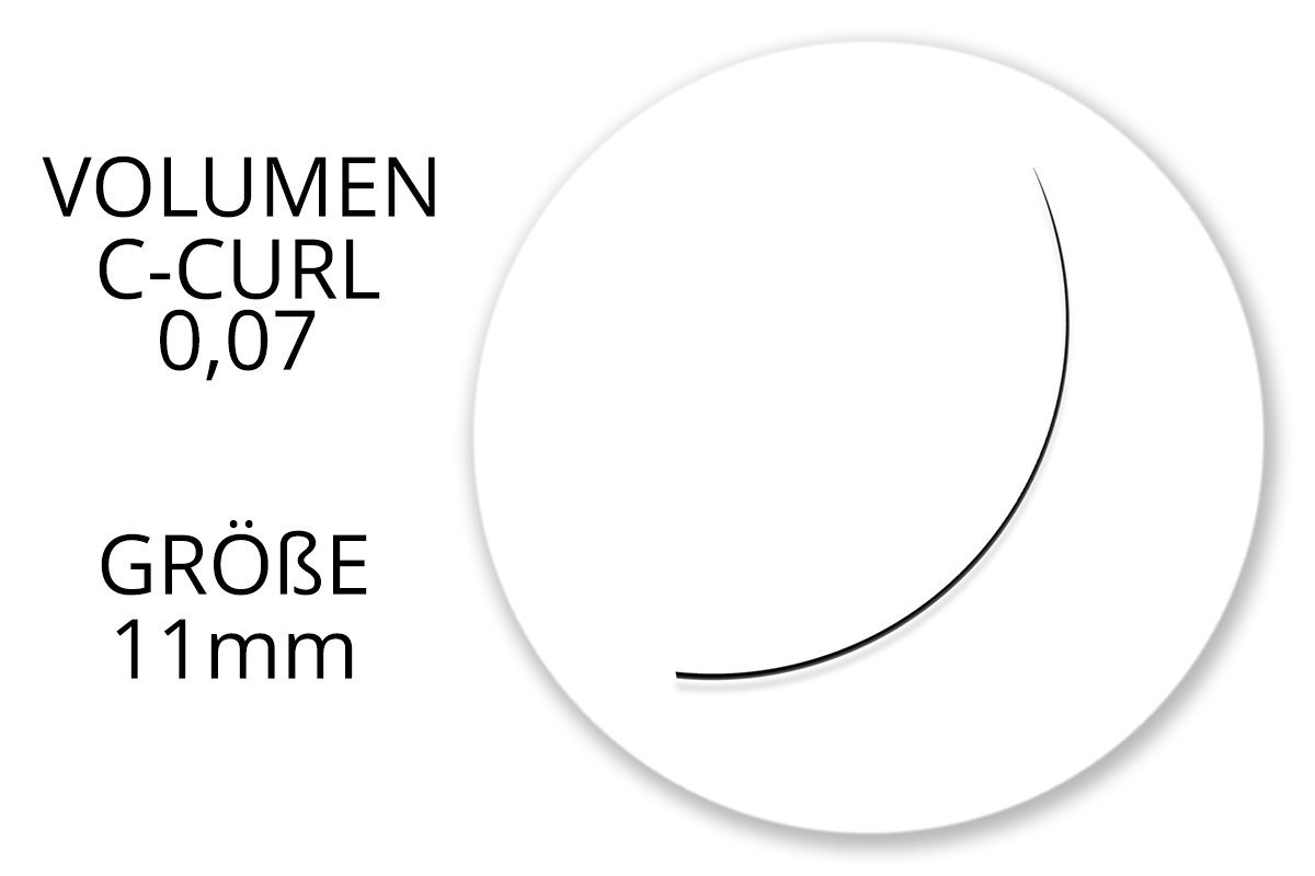 Jolifin Lashes - SingleBox 11mm - Volumen C-Curl 0,07