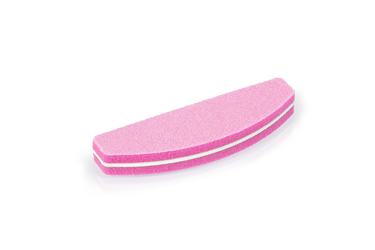 Jolifin Mini Bufferfeile gebogen 100/180 - pink