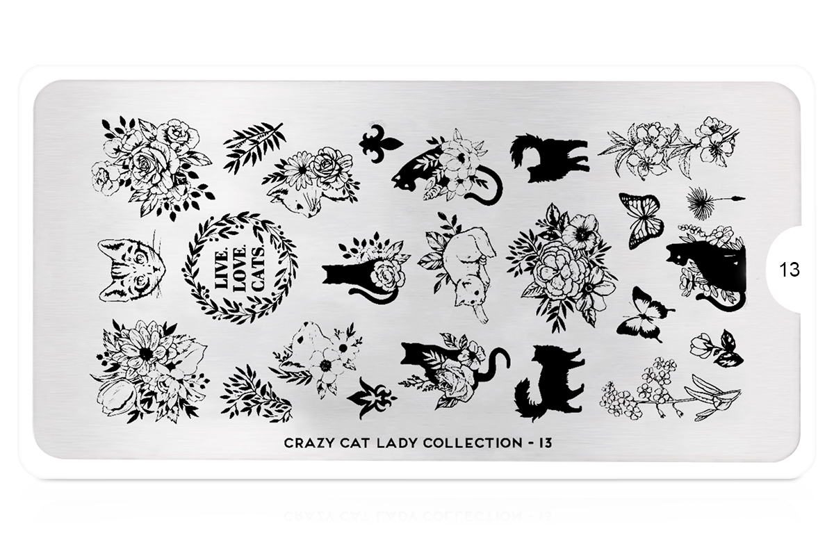 MoYou-London Schablone Crazy Cat Lady Collection 13