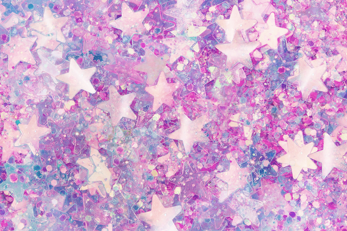 Jolifin Glitter Stars icy pink-blue