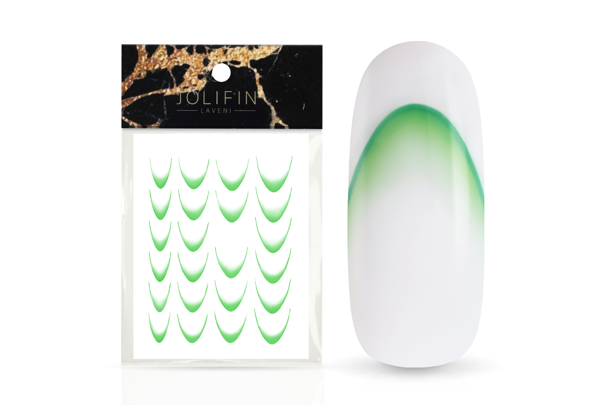 Jolifin LAVENI XL Sticker - Ombre French II green