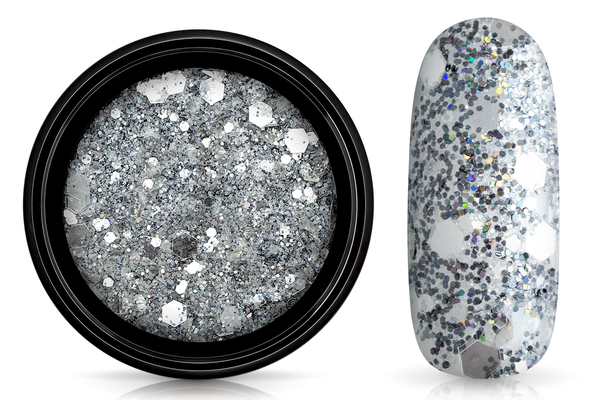 Jolifin LAVENI Crystal Glitter - black hologramm