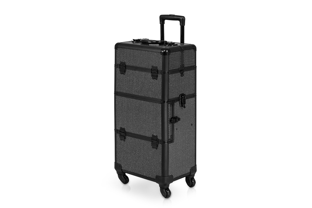 Jolifin Trolley Koffer schwarz Glitter