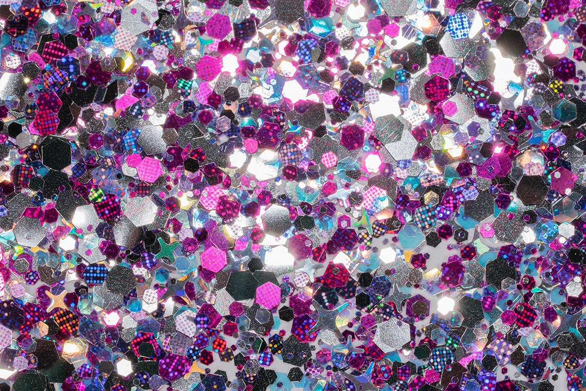 Jolifin Shooting Star Glitter - berry & silver