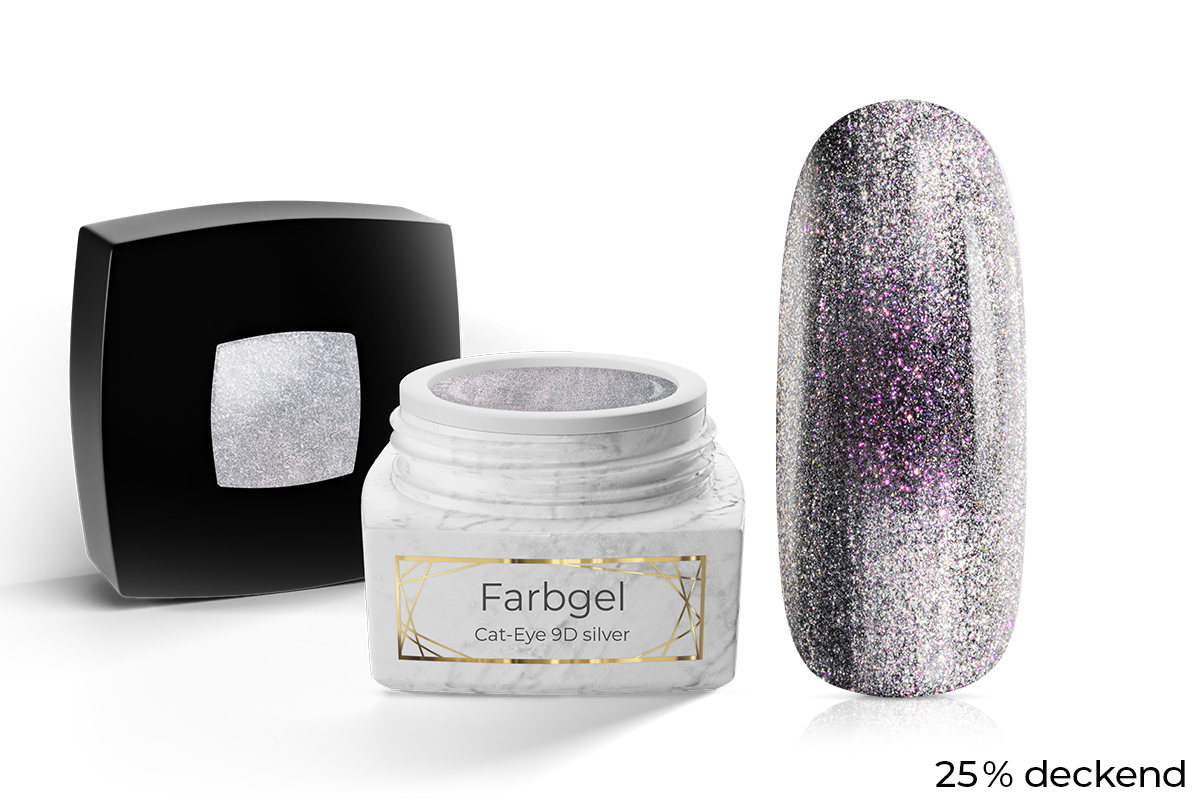 Jolifin LAVENI PRO Farbgel - Cat-Eye 9D silver 5ml