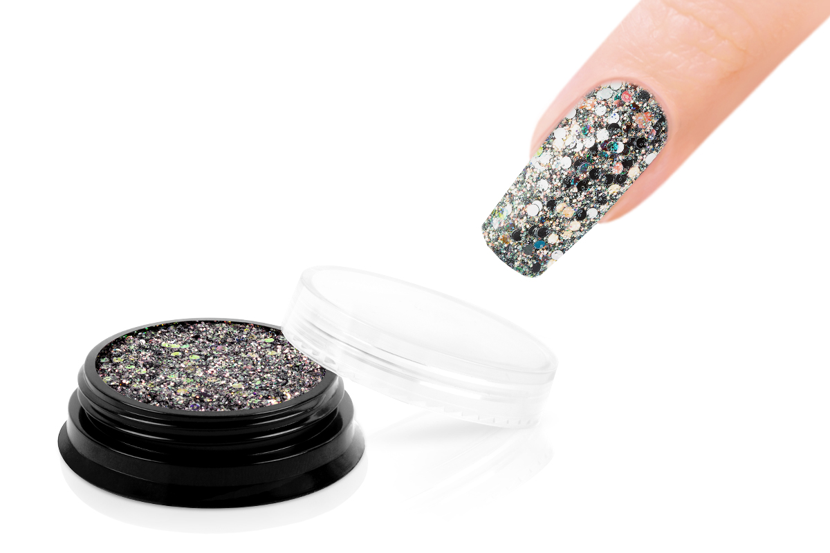 Jolifin LAVENI Sparkle Glitter - silver-grey