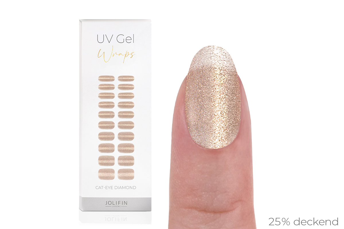 Jolifin LAVENI UV Gel-Wraps - cat-eye diamond