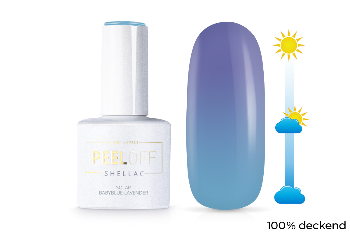 Jolifin LAVENI Shellac PeelOff - Solar babyblue-lavender 10ml