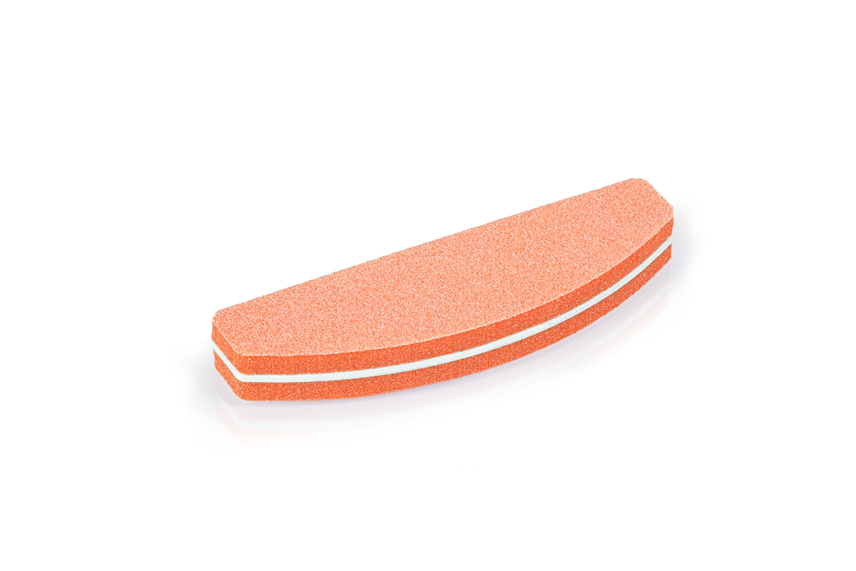 Jolifin Mini Bufferfeile gebogen 100/180 - coral