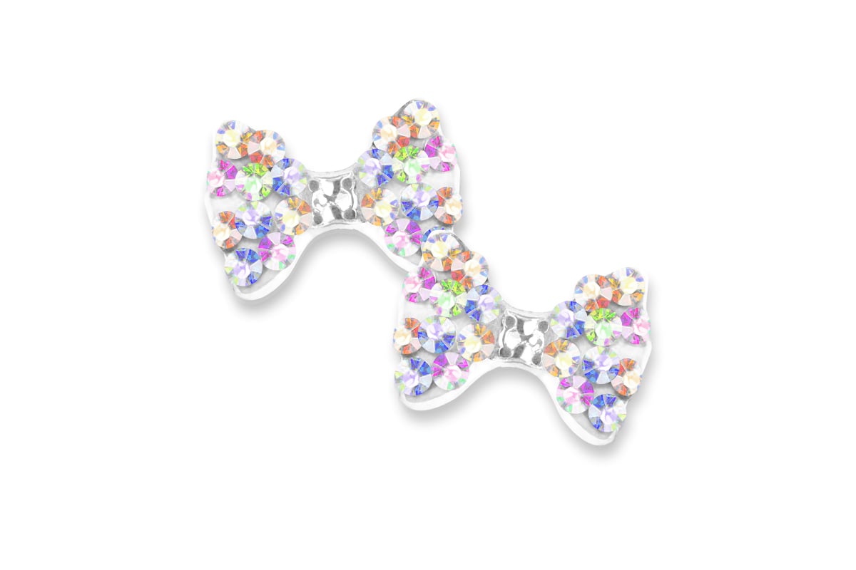 Jolifin Overlay filigree bow iridescent 