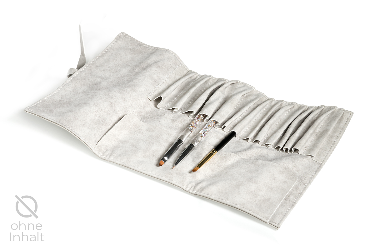 Jolifin Pinseltasche - Lederoptik grau