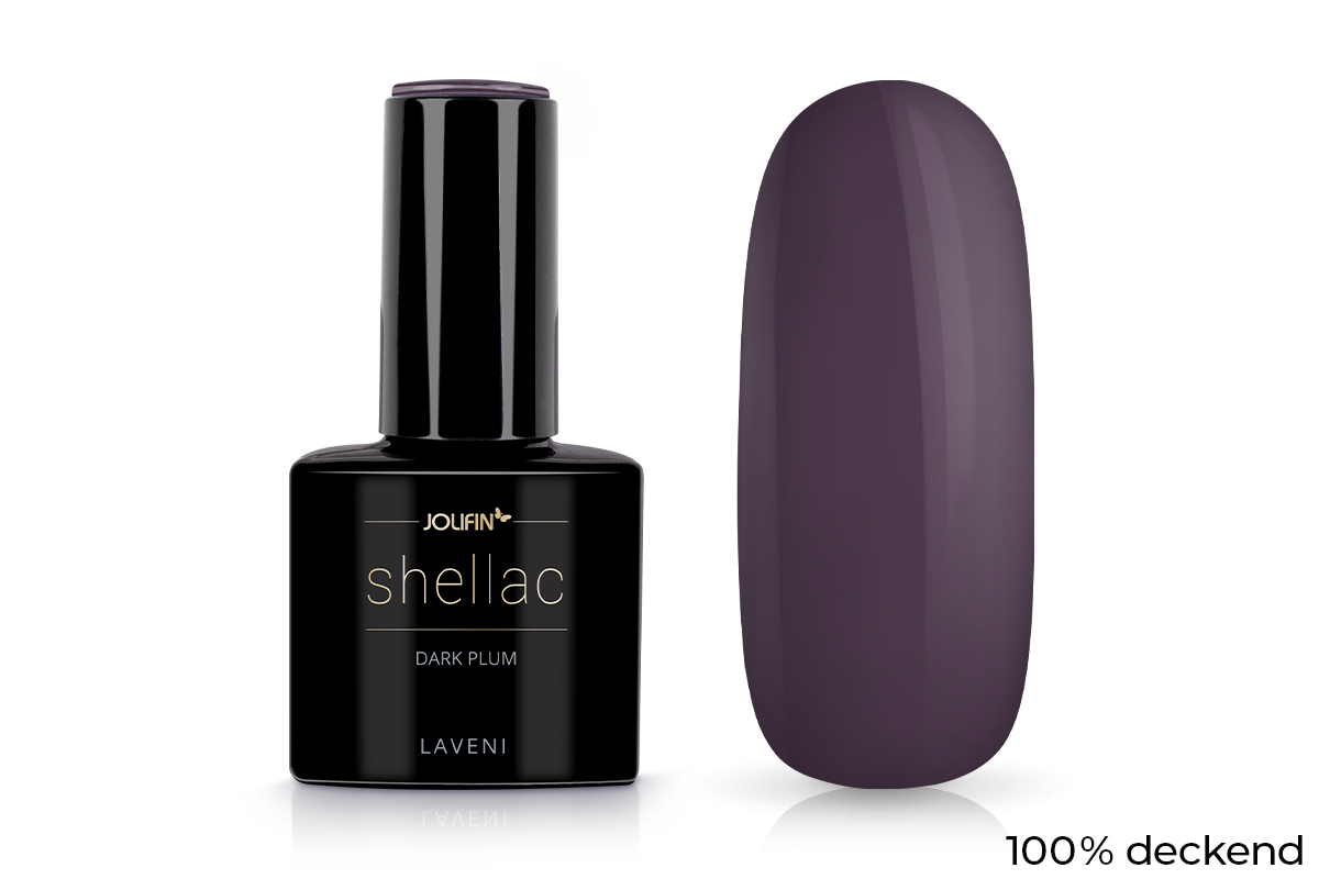 Jolifin LAVENI Shellac - dark plum 10ml