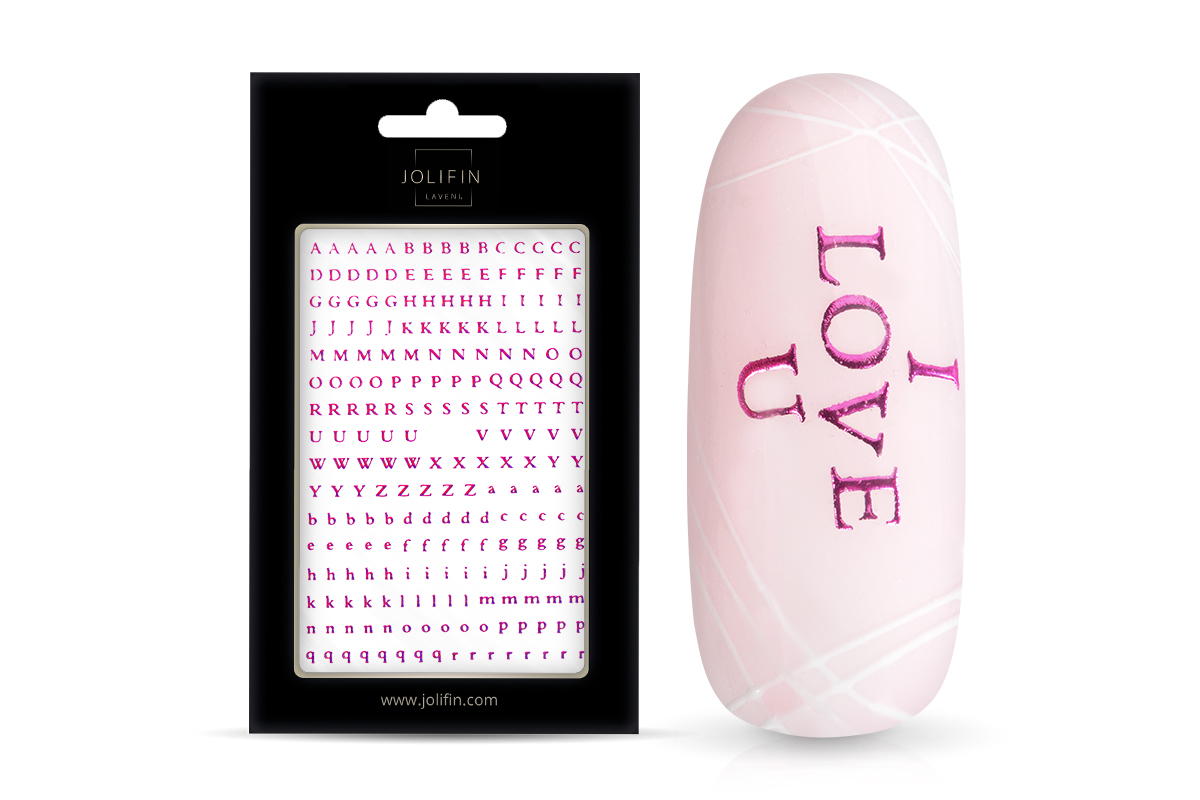 Jolifin LAVENI XL Sticker - ABC mini pink