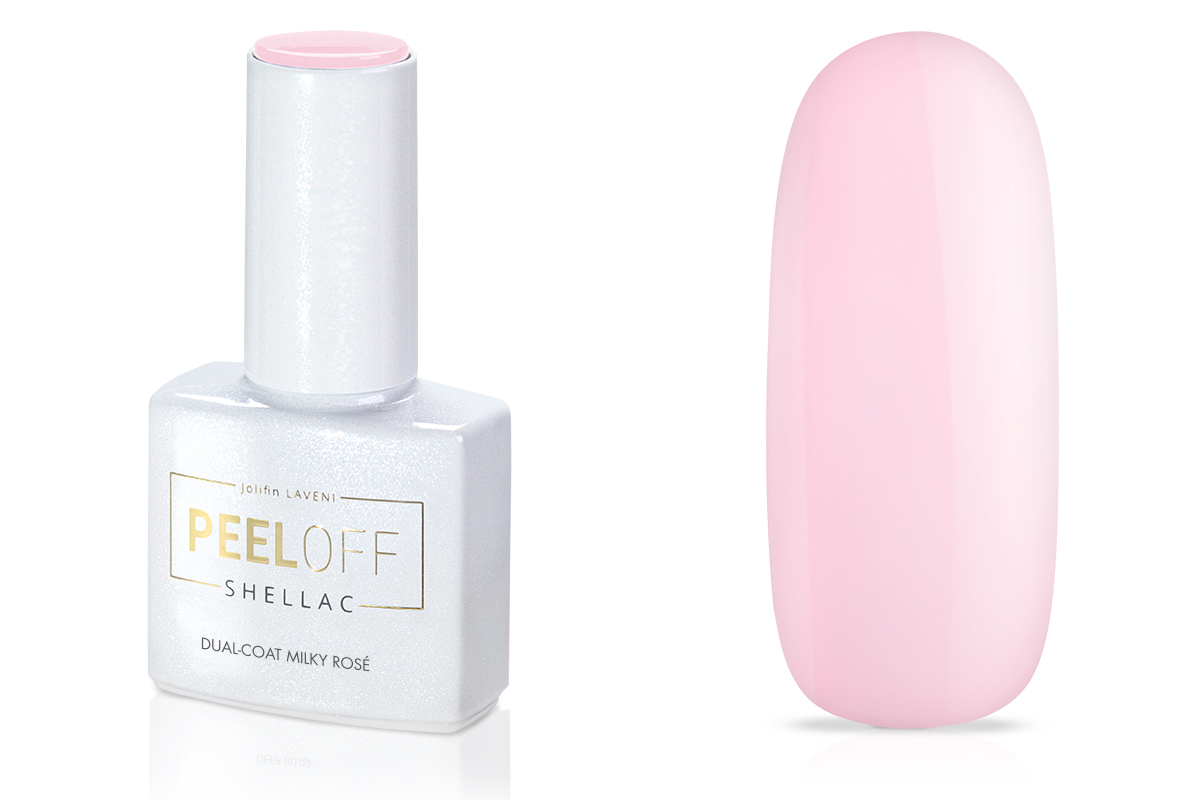 Jolifin LAVENI Shellac PeelOff - Dual-Coat milky rosé 10ml