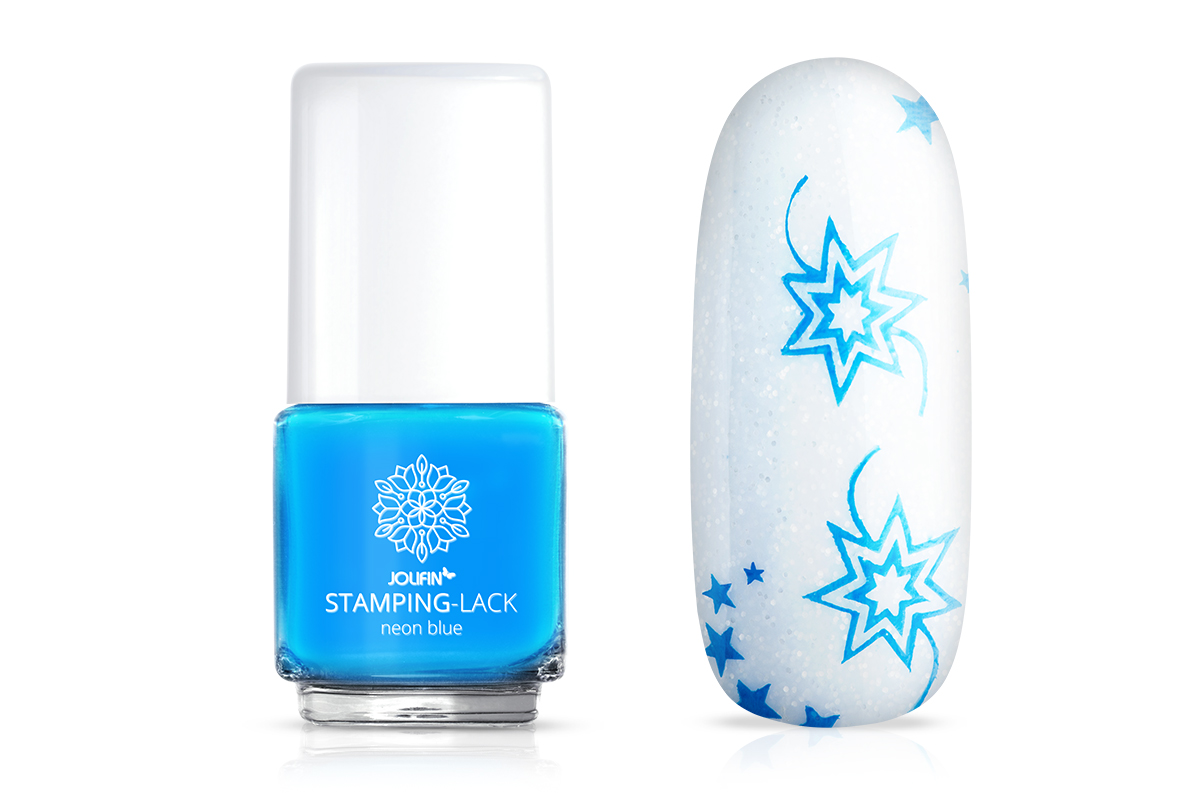 Jolifin Stamping-Lack - neon blue 12ml