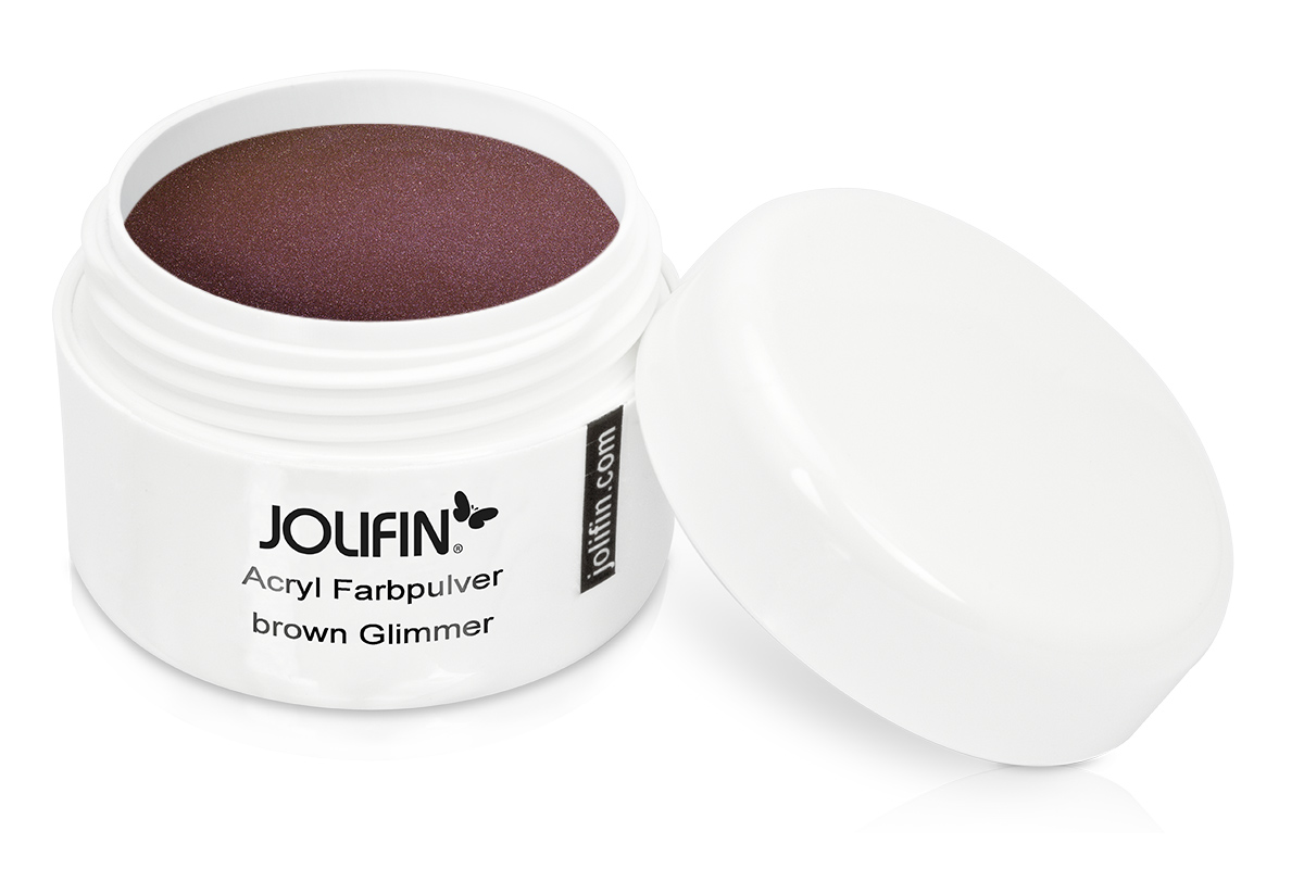 Jolifin Acryl Farbpulver - brown Glimmer 5g