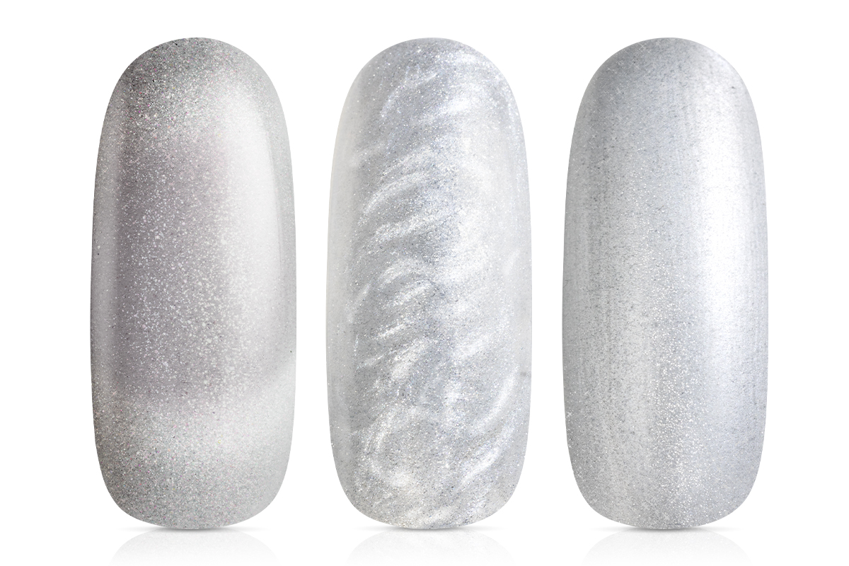 Jolifin LAVENI Shellac - Cat-Eye pearl icy white 10ml