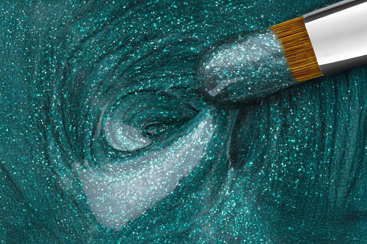 Jolifin LAVENI Colour Gel - Cat-Eye sparkle chrome emerald 5ml