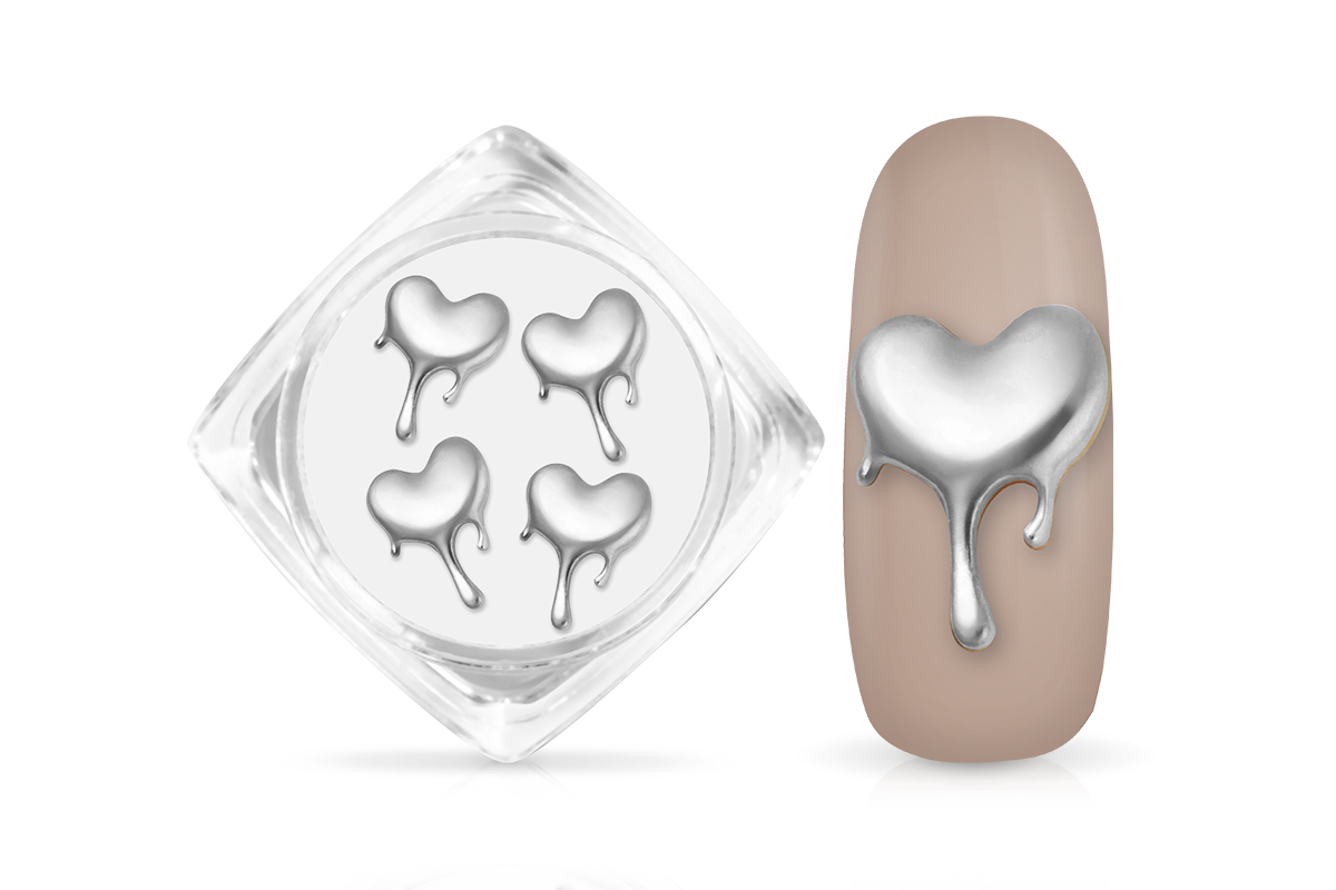 Jolifin Overlay - melting heart silver