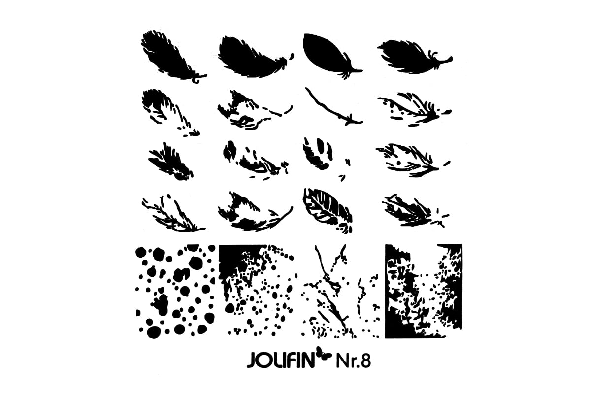Jolifin Stamping-Schablone Nr. 8
