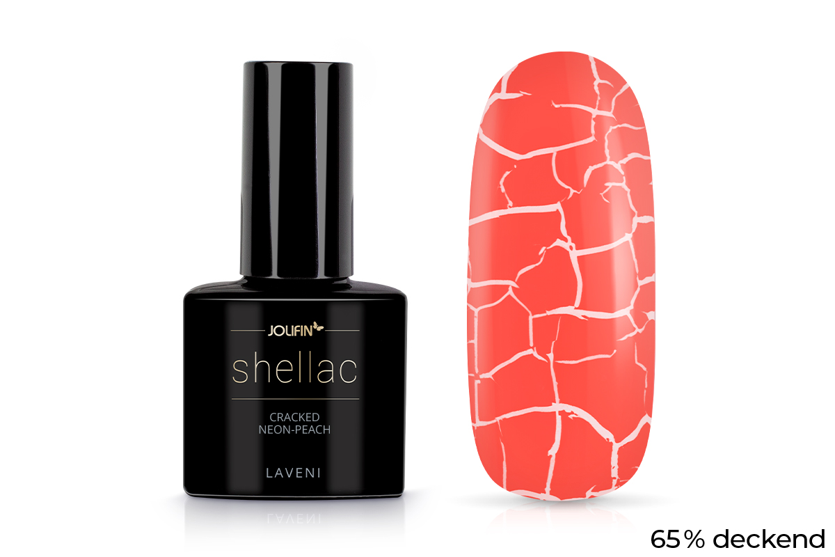 Jolifin LAVENI Shellac - cracked neon-peach 10ml
