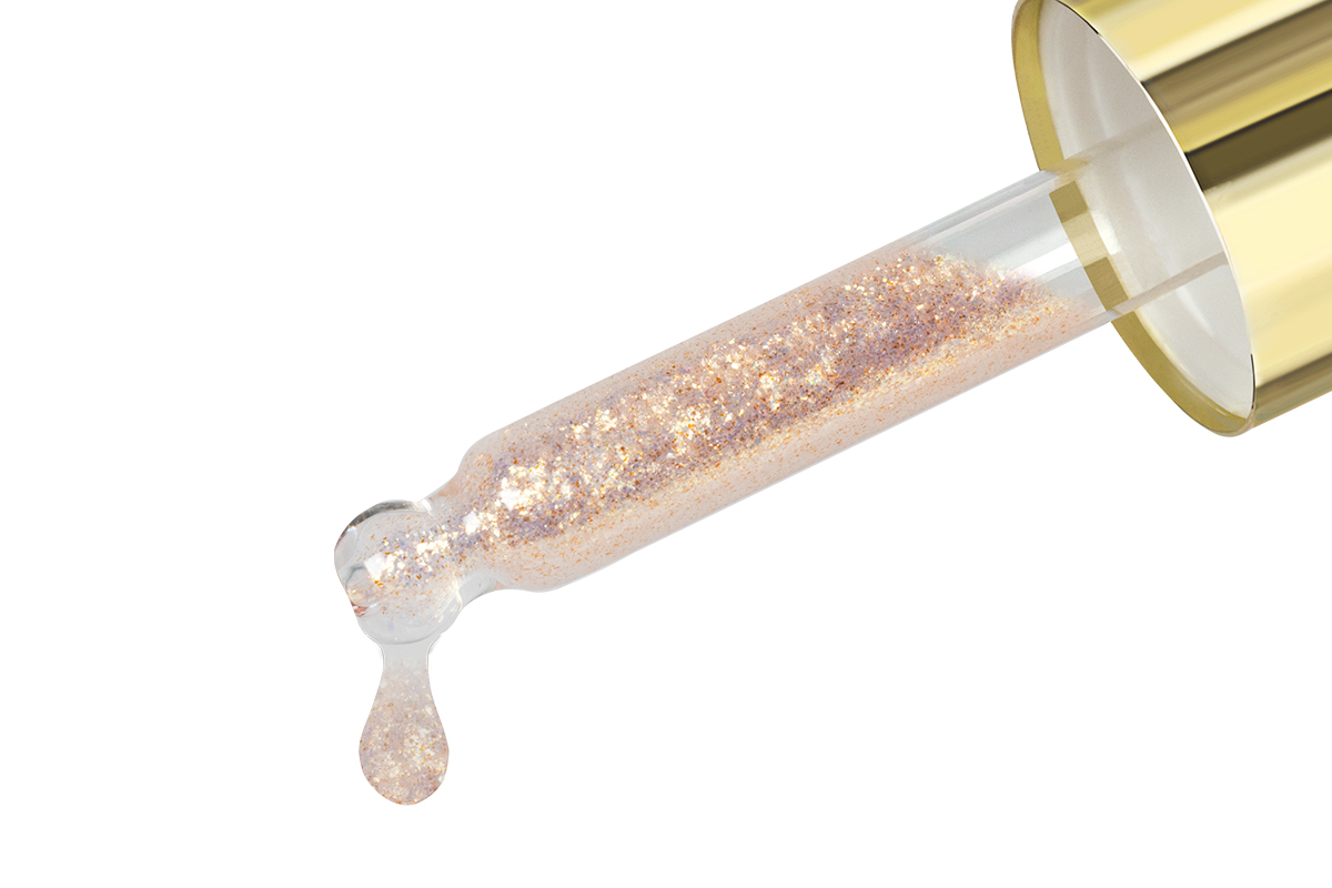 Jolifin LAVENI Nail Oil - luxury rose Glitter 10ml