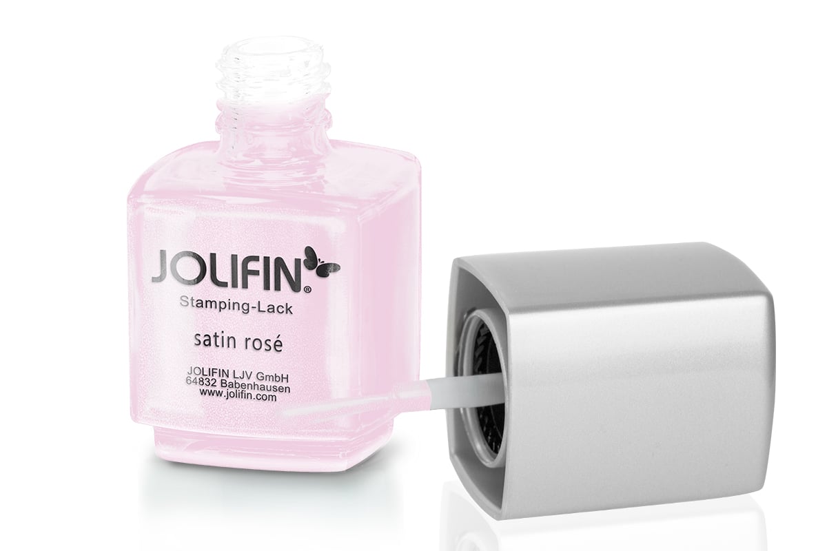 Jolifin Stamping-Lack - satin rosé 12ml