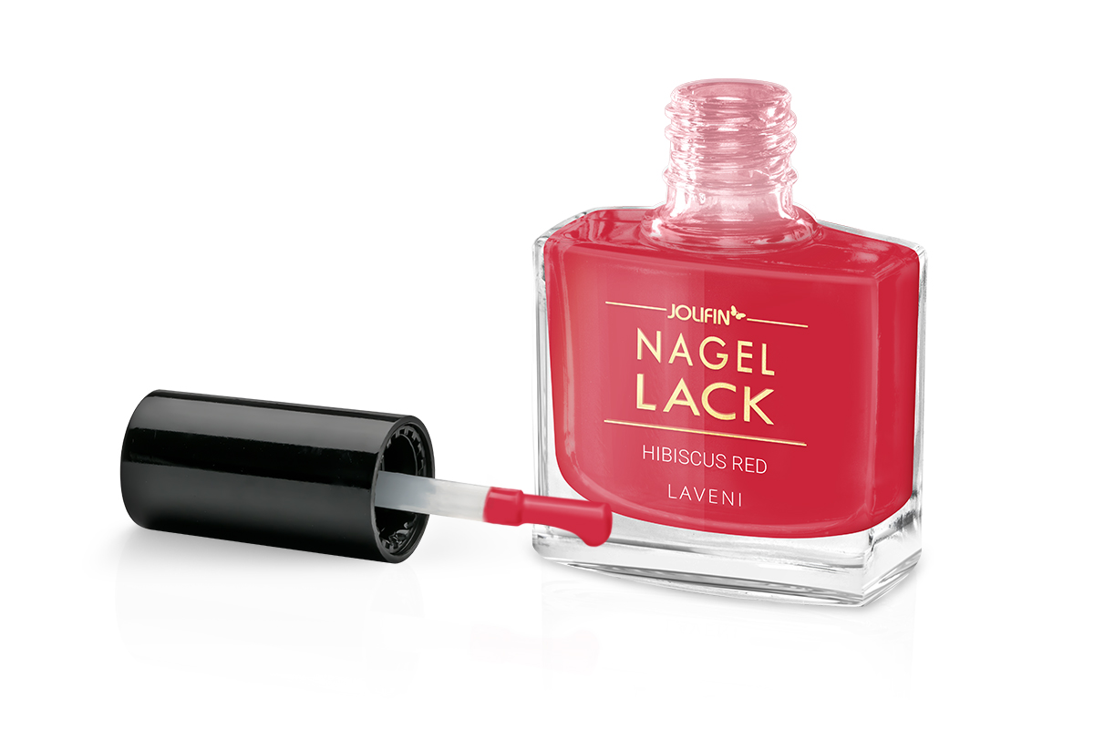 Jolifin LAVENI Nagellack - hibiscus red 9ml