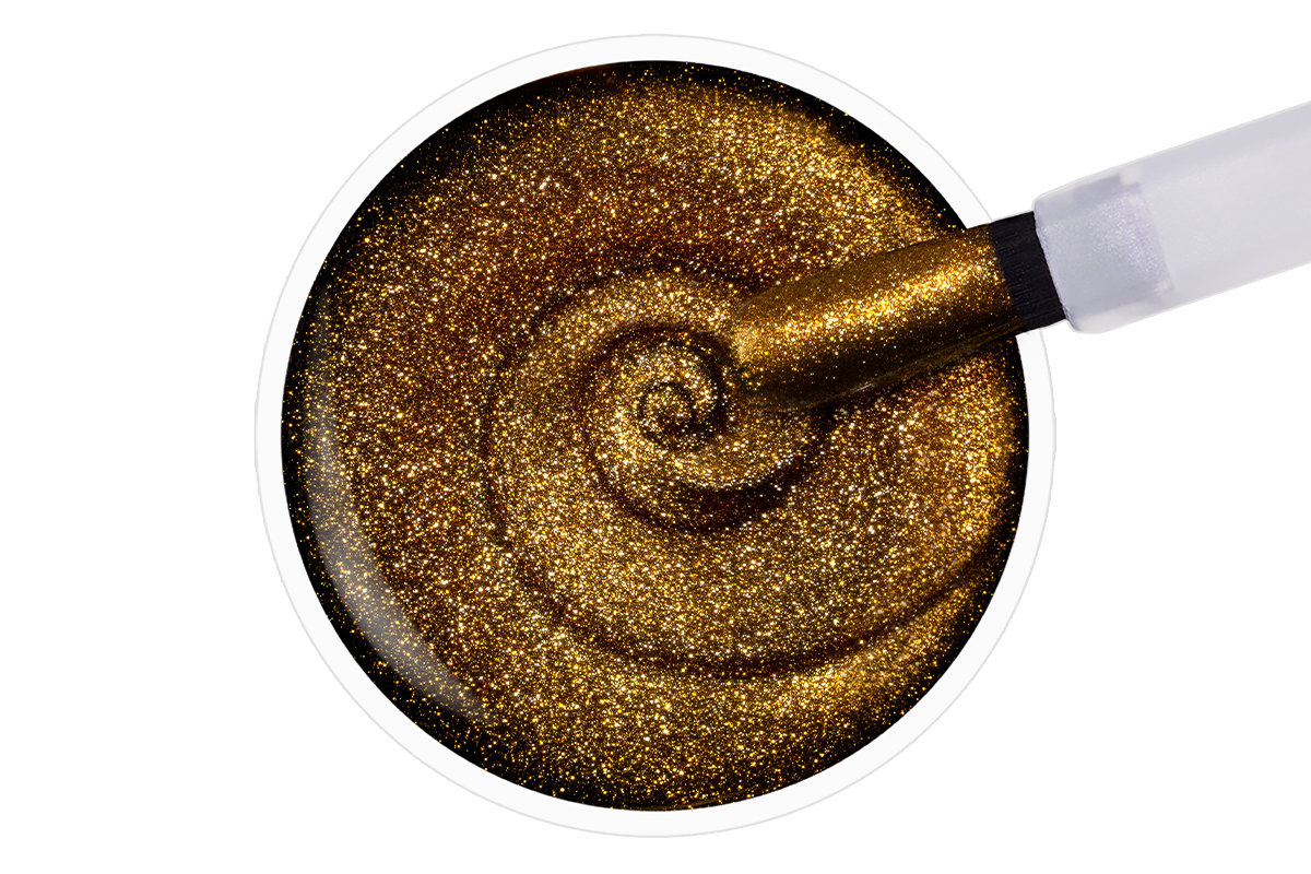 Jolifin LAVENI Shellac - Cat-Eye 9D gold & amber 10ml