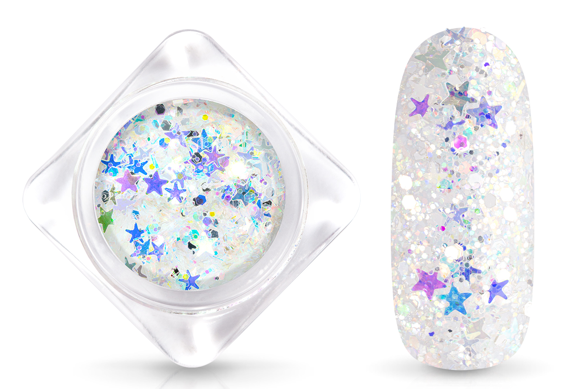 Jolifin Glitter Stars - glossy aurora