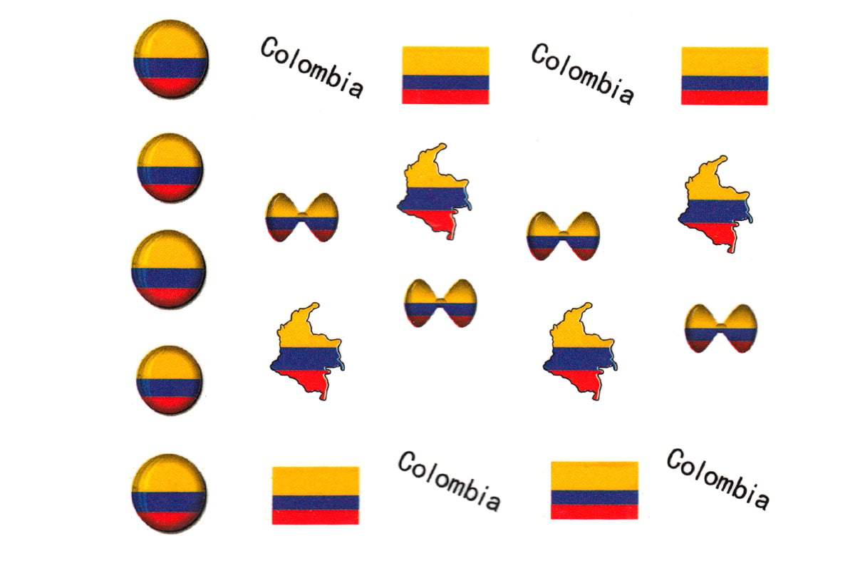 Jolifin Länder Tattoo - Colombia
